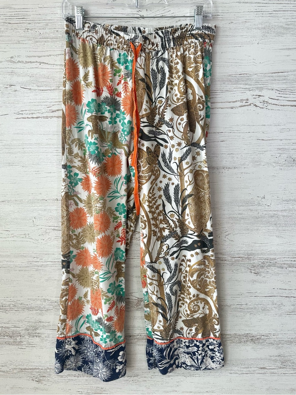 ANTHROPOLOGIE Olivia Wedel Flannel Floral Sleep Lounge Pants Small - Picture 3 of 10
